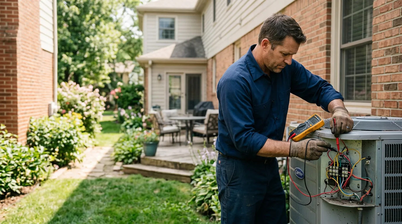HVAC technician working near Orosi, CA